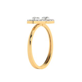 Halo Diamond Dainty Ring